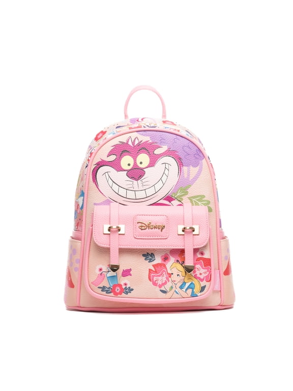 Disney Alice in Wonderland -- Cheshire Cat Smile 11-inch Vegan Leather Mini Backpack