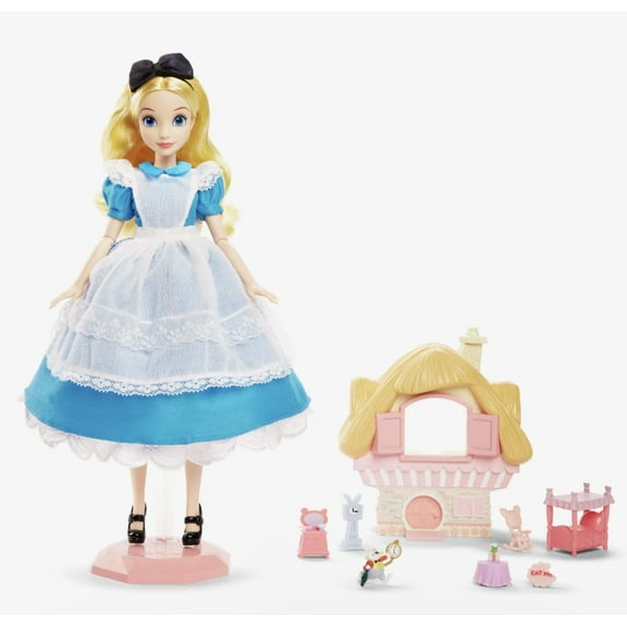 Disney Alice in Wonderland Collectible Doll, 10.5 in Cotton percale
