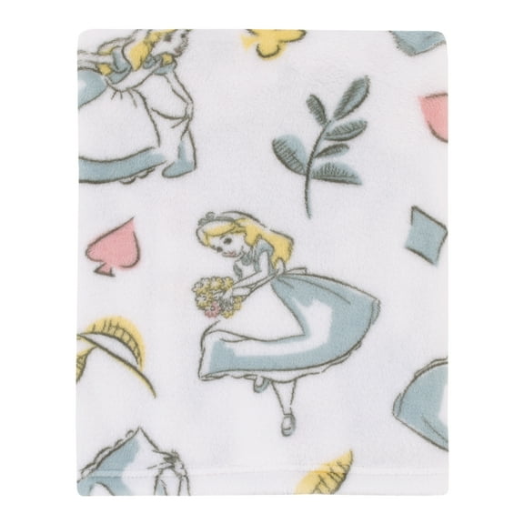 Disney Alice in Wonderland Colorful Plush Baby Blanket