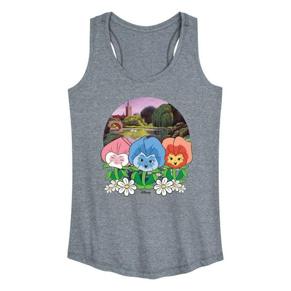 Disney - Alice in Wonderland - Flower Row - Women's Racerback Tank Top