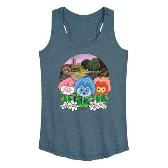Disney - Alice in Wonderland - Flower Row - Women's Racerback Tank Top