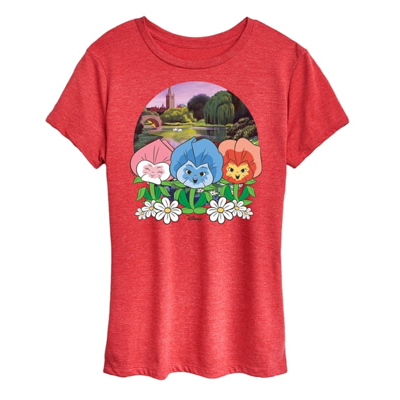 Disney - Alice in Wonderland - Flower Row - Women's Short Sleeve Graphic T-Shirt