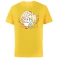thumbnail image 1 of Disney Alice in Wonderland Flower Tea Party Valentine’s Day - Short Sleeve Cotton T-Shirt for Adults - Customized-Yellow, 1 of 5