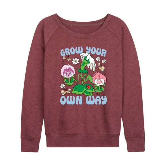 Disney - Alice in Wonderland - Grow Your Own Way - Women's Lightweight French Terry Long Sleeve Shirt