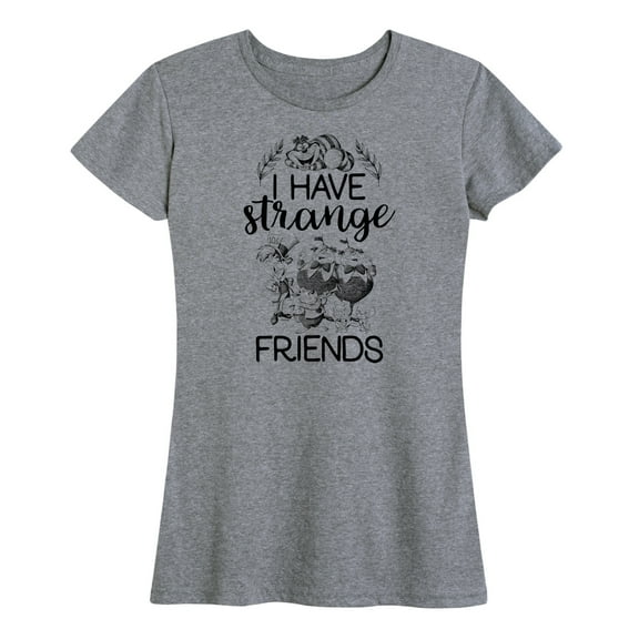Disney - Alice in Wonderland - I Have Strange Friends - Women's Short Sleeve Graphic T-Shirt