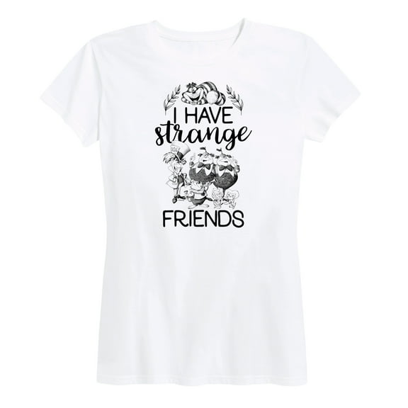 Disney - Alice in Wonderland - I Have Strange Friends - Women's Short Sleeve Graphic T-Shirt