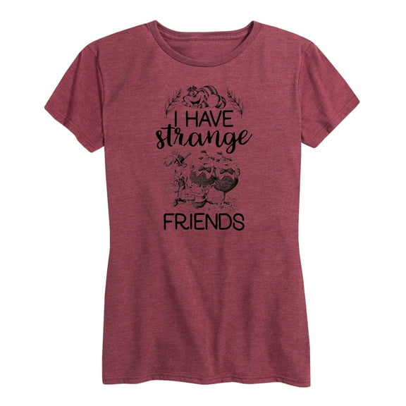 Disney - Alice in Wonderland - I Have Strange Friends - Women's Short Sleeve Graphic T-Shirt