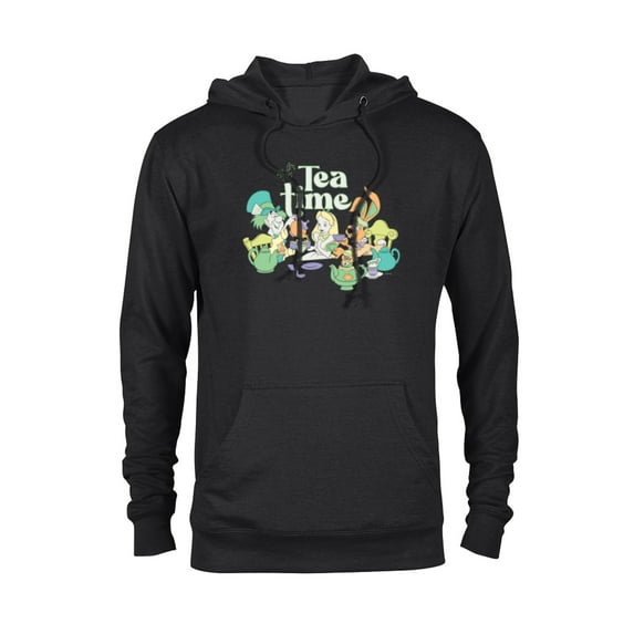 Disney Alice in Wonderland It’s Always Tea Time Vintage - Pullover Hoodie for Adults - Customized-Black