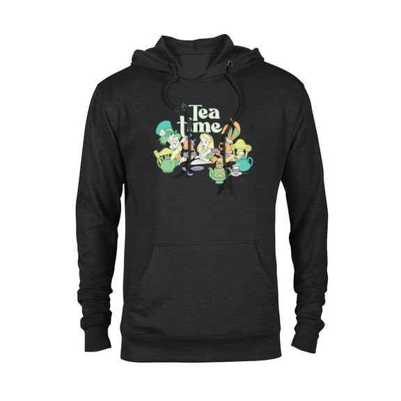 Disney Alice in Wonderland It’s Always Tea Time Vintage - Pullover Hoodie for Adults - Customized-Black