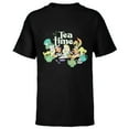 thumbnail image 1 of Disney Alice in Wonderland It’s Always Tea Time Vintage - Short Sleeve T-Shirt for Kids - Customized-Black, 1 of 5