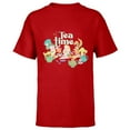 thumbnail image 1 of Disney Alice in Wonderland It’s Always Tea Time Vintage - Short Sleeve T-Shirt for Kids - Customized-Red, 1 of 5