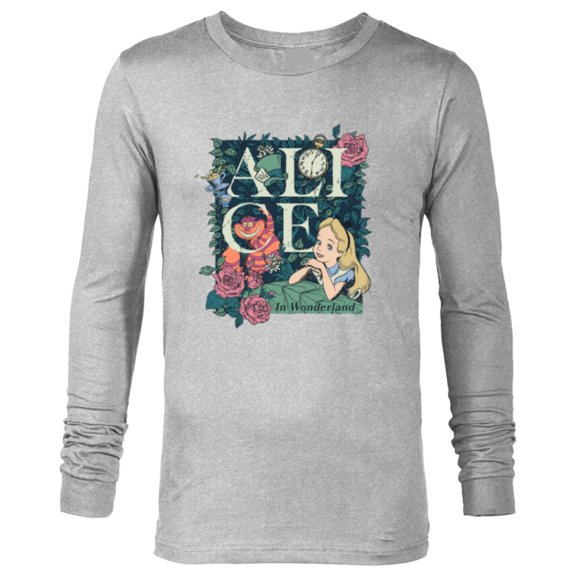 Disney Alice in Wonderland Modern Storybook - Long Sleeve T-Shirt for Men - Customized-Athletic Heather
