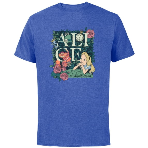 Disney Alice in Wonderland Modern Storybook - Short Sleeve Cotton T-Shirt for Adults - Customized-Royal Heather