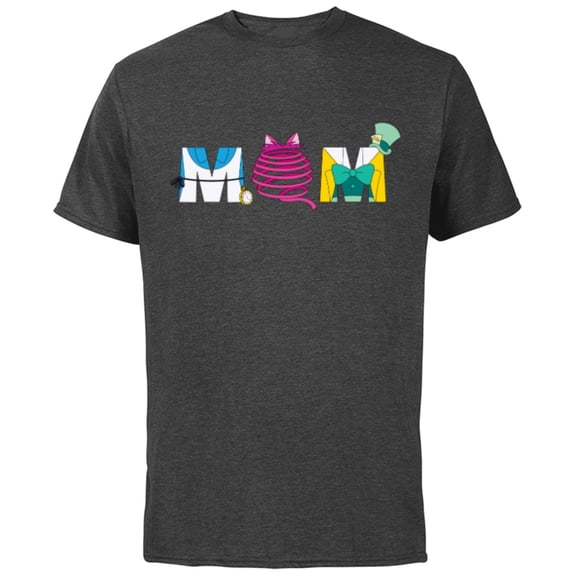 Disney Alice in Wonderland Mother’s Day Birthday Best Mom - Short Sleeve Cotton T-Shirt for Adults - Customized-Charcoal