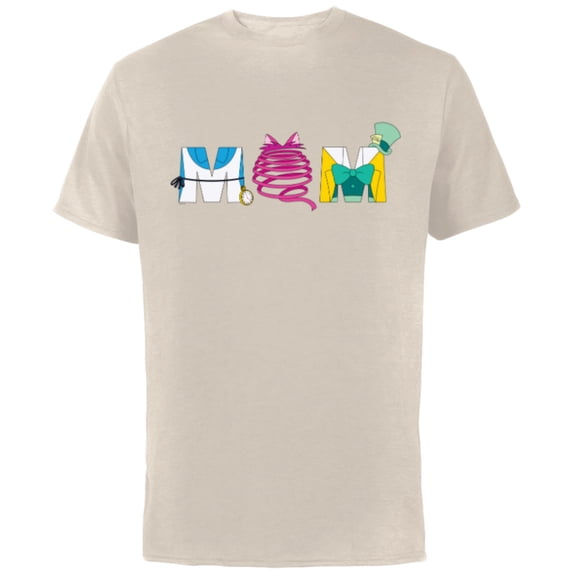 Disney Alice in Wonderland Mother’s Day Birthday Best Mom - Short Sleeve Cotton T-Shirt for Adults - Customized-Natural