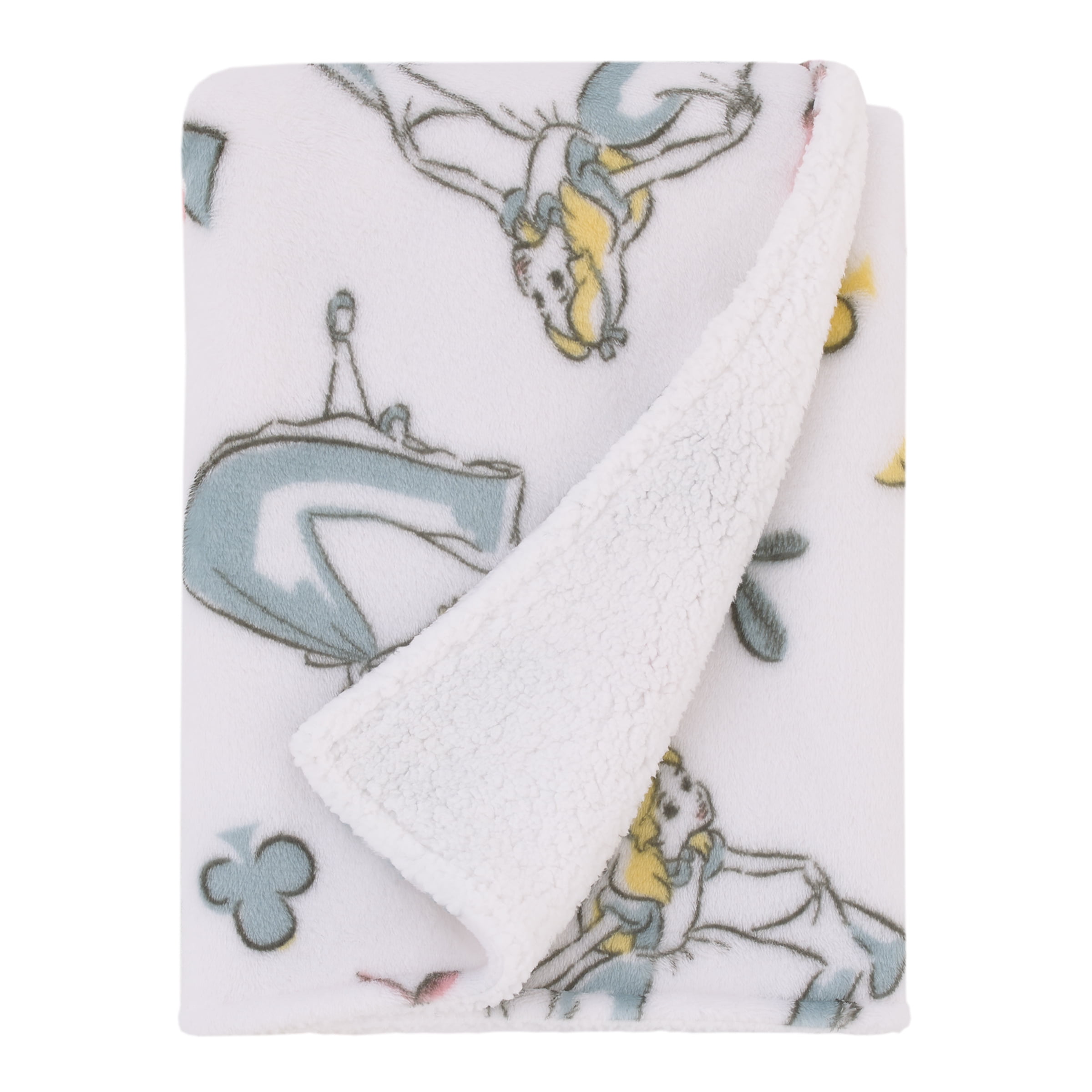 Disney Alice in Wonderland Plush Sherpa Baby Blanket