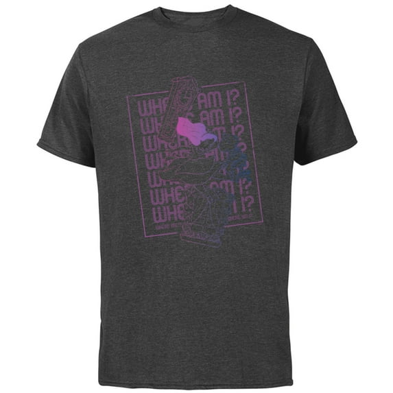Disney Alice in Wonderland Rabbit Hole Falling Where Am I - Short Sleeve Cotton T-Shirt for Adults - Customized-Charcoal