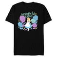 thumbnail image 1 of Disney Alice in Wonderland Spring Flowers Wonder-ful Easter - Short Sleeve Blended T-Shirt for Adults - Customized-Black, 1 of 5