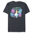 thumbnail image 1 of Disney Alice in Wonderland Spring Flowers Wonder-ful Easter - Short Sleeve Blended T-Shirt for Adults - Customized-Navy Heather, 1 of 5