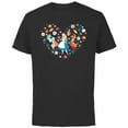 thumbnail image 1 of Disney Alice in Wonderland Tea Party Heart Valentine’s Day - Short Sleeve Cotton T-Shirt for Adults - Customized-Black, 1 of 5