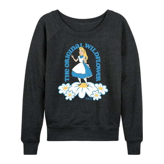 Disney - Alice in Wonderland - The Original Wildflower - Women's Lightweight French Terry Long Sleeve Shirt