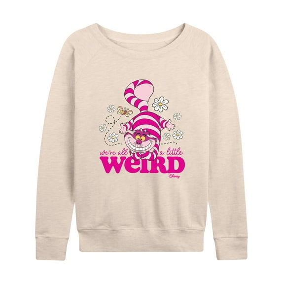 Disney - Alice in Wonderland - We're All A Little Weird - Women's Lightweight French Terry Long Sleeve Shirt