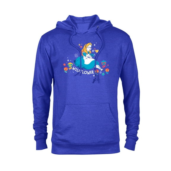 Disney Alice in Wonderland Wildflower Valentine’s Day - Pullover Hoodie for Adults - Customized-Navy