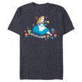 thumbnail image 1 of Disney Alice in Wonderland Wildflower Valentine’s Day - Short Sleeve Blended T-Shirt for Adults - Customized-Navy Heather, 1 of 5
