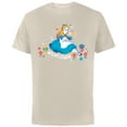thumbnail image 1 of Disney Alice in Wonderland Wildflower Valentine’s Day - Short Sleeve Cotton T-Shirt for Adults - Customized-Natural, 1 of 5