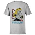 thumbnail image 1 of Disney Alice in Wonderland with Flowers Vintage Retro - Short Sleeve T-Shirt for Kids - Customized-Athletic Heather, 1 of 5