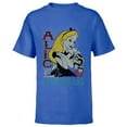 thumbnail image 1 of Disney Alice in Wonderland with Flowers Vintage Retro - Short Sleeve T-Shirt for Kids - Customized-Royal, 1 of 5