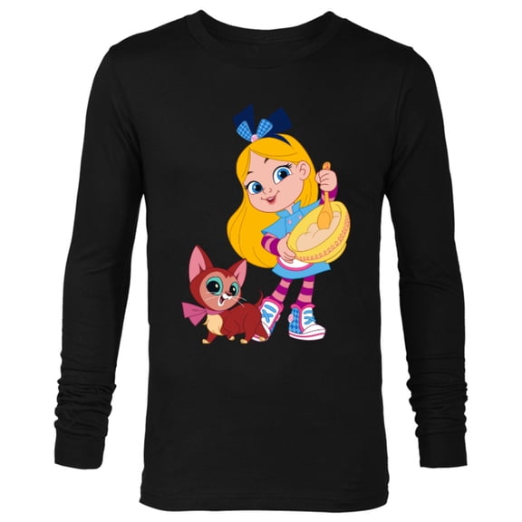 Disney Alice’s Wonderland Bakery Alice and Dinah - Long Sleeve T-Shirt for Men - Customized-Black
