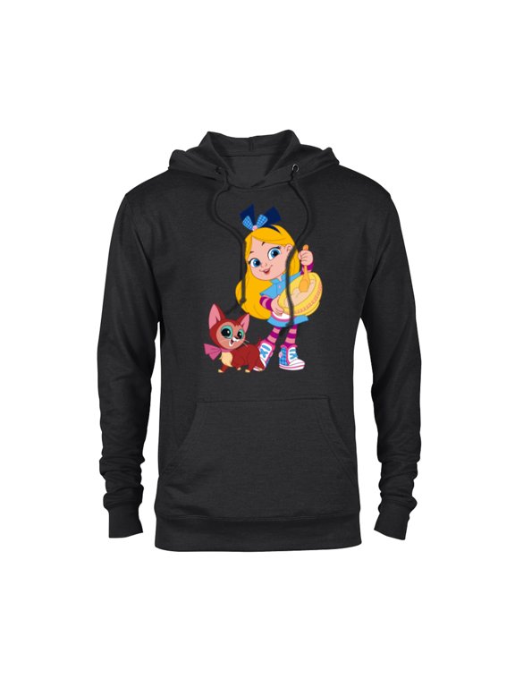 Alice’s Wonderland Bakery Alice and Dinah - Pullover Hoodie for Adults - Customized-Black