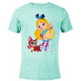 thumbnail image 1 of Disney Alice’s Wonderland Bakery Alice and Dinah - Short Sleeve Blended T-Shirt for Adults - Customized-Ocean Blue, 1 of 5