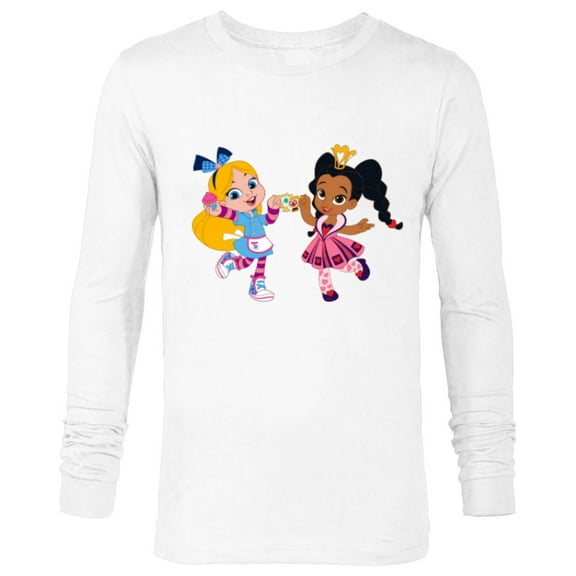 Disney Alice’s Wonderland Bakery Alice and Princess Rosa - Long Sleeve T-Shirt for Men - Customized-White