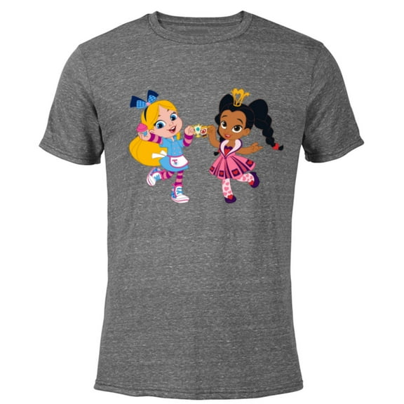 Disney Alice’s Wonderland Bakery Alice and Princess Rosa - Short Sleeve Blended T-Shirt for Adults - Customized-Dark Heather