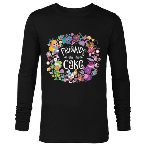 Disney Alice’s Wonderland Bakery Friends Take the Cake - Long Sleeve T-Shirt for Men - Customized-Black