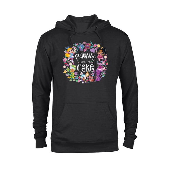 Disney Alice’s Wonderland Bakery Friends Take the Cake - Pullover Hoodie for Adults - Customized-Black