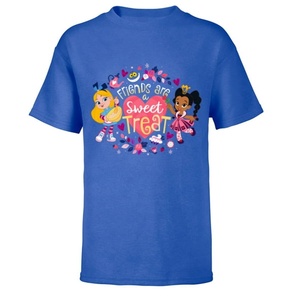Disney Alice's Wonderland Bakery Friends are a Sweet Treat - Short Sleeve T-Shirt for Kids - Customized-Royal