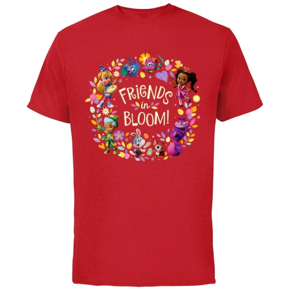 Disney Alice's Wonderland Bakery Friends in Bloom - Short Sleeve Cotton T-Shirt for Adults - Customized-Red