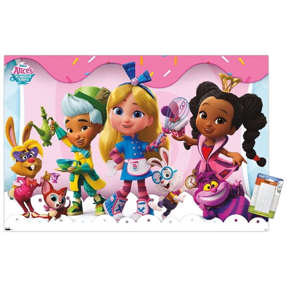 Disney Alice's Wonderland Bakery - Group Wall Poster, 14.725" x 22.375"
