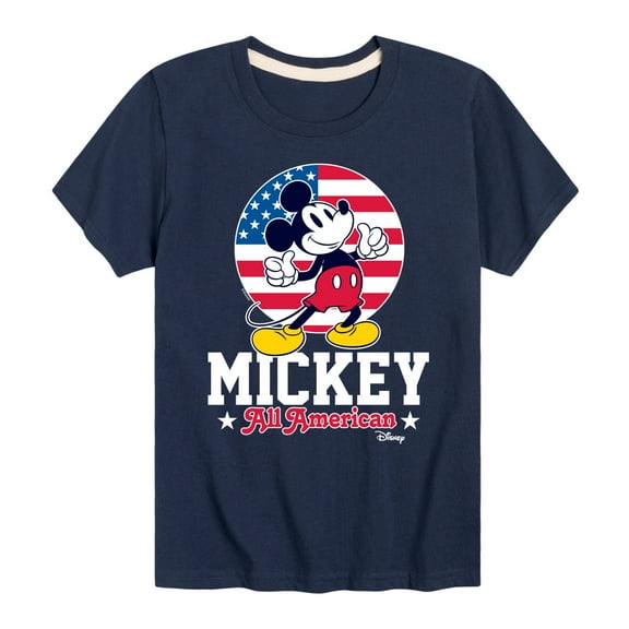 Disney - All American Mickey - Toddler & Youth Short Sleeve Graphic T-Shirt