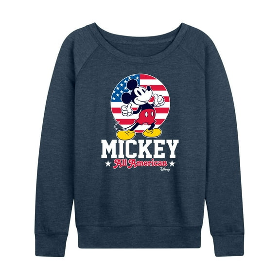 Disney - All American Mickey - Women's Lightweight French Terry Long Sleeve Shirt