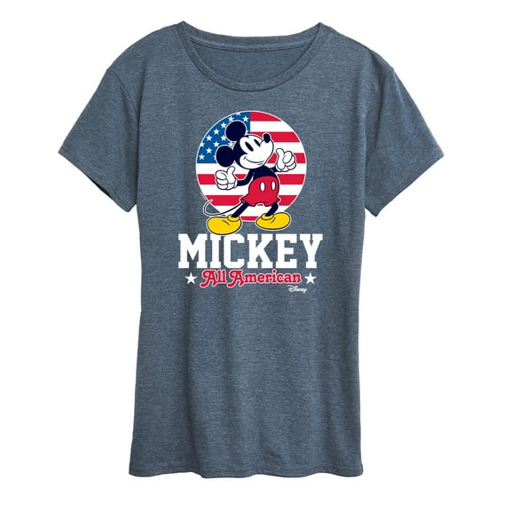Disney - All American Mickey - Women's Short Sleeve Graphic T-Shirt