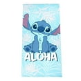 thumbnail image 1 of Disney Aloha Beach Bath Stitch 100% Polyester, Blue, 1 of 3