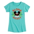 thumbnail image 1 of Disney - Aloha Mickey - Girls Fitted Short Sleeve Tee, 1 of 4