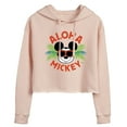 thumbnail image 1 of Disney - Aloha Mickey - Juniors Cropped Pullover Hoodie, 1 of 5