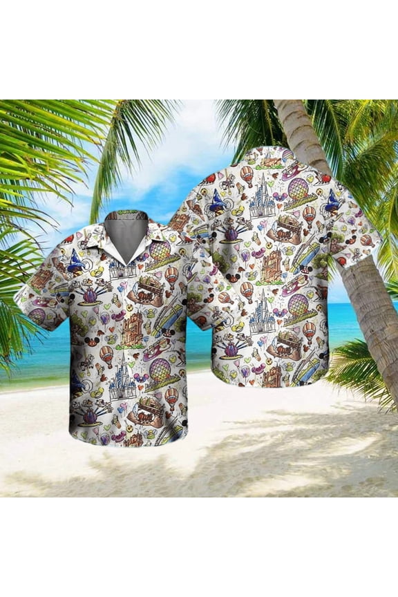 Disney Aloha Mickey Mouse Hawaiian Shirt Beach Lovers Gift