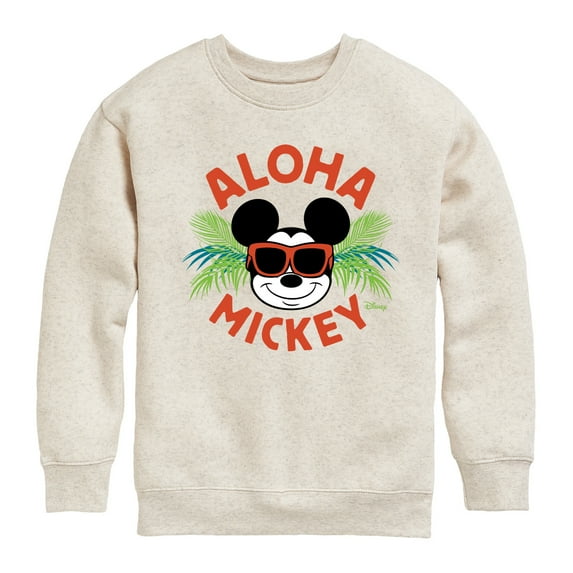 Disney - Aloha Mickey - Toddler & Youth Crewneck Fleece Sweatshirt