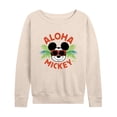 thumbnail image 1 of Disney - Aloha Mickey - Women's Lightweight French Terry Long Sleeve Shirt, 1 of 5